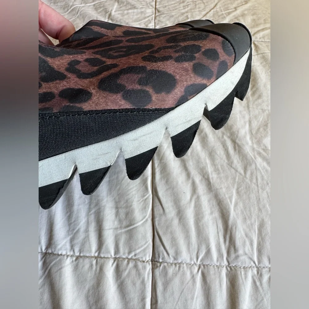 Dolce & Gabbana Ibiza Leopard Print‎ Slip On Sneakers, Size 6.5, EU 37
